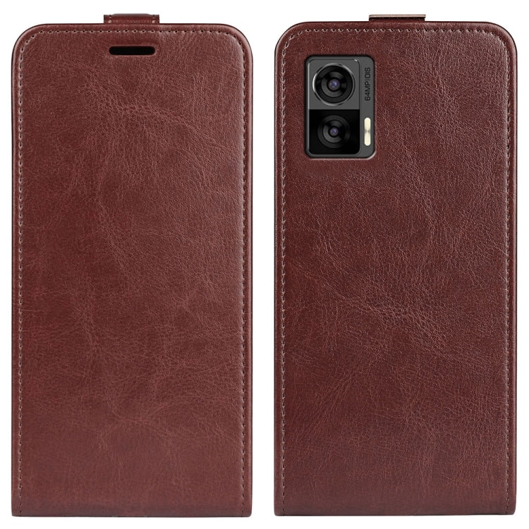 For Motorola Moto E22 / E22i R64 Texture Vertical Flip Leather Phone Case