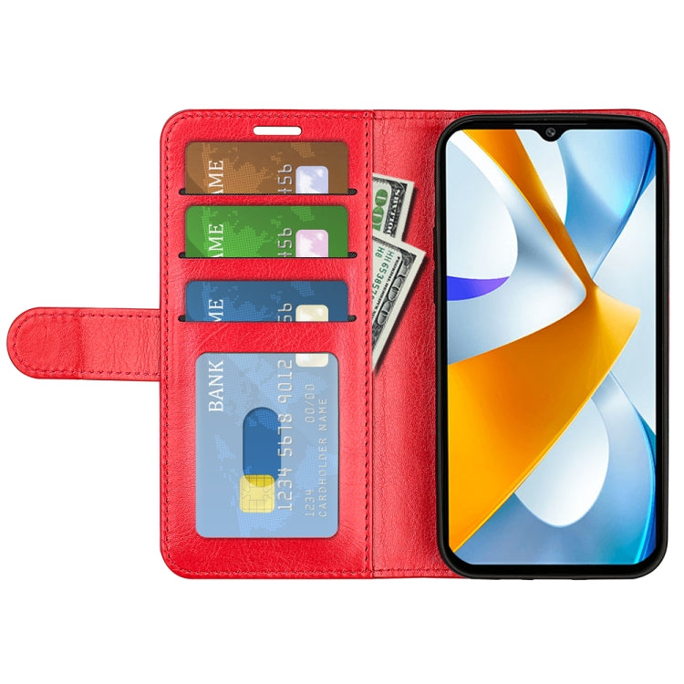 For Xiaomi Poco C40 R64 Texture Horizontal Flip Leather Phone Case