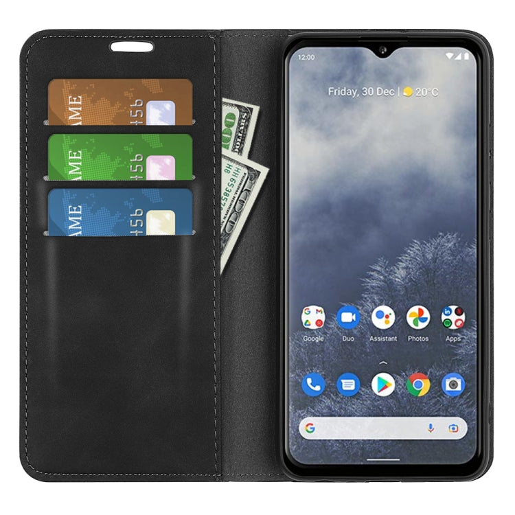 For Nokia G60 5G Retro-skin Magnetic Suction Leather Phone Case