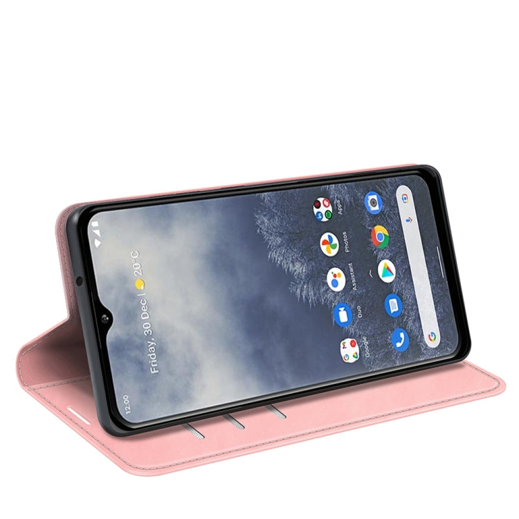 For Nokia G60 5G Retro-skin Magnetic Suction Leather Phone Case