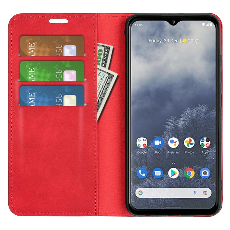 For Nokia G60 5G Retro-skin Magnetic Suction Leather Phone Case