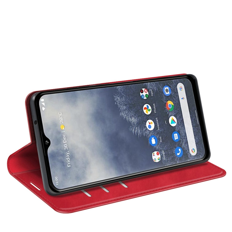 For Nokia G60 5G Retro-skin Magnetic Suction Leather Phone Case