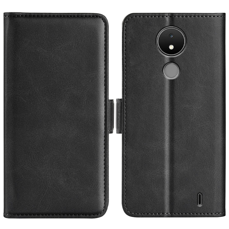 For Nokia C21 Dual-side Magnetic Buckle Leather Phone Case