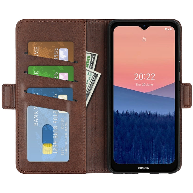 For Nokia C21 Dual-side Magnetic Buckle Leather Phone Case