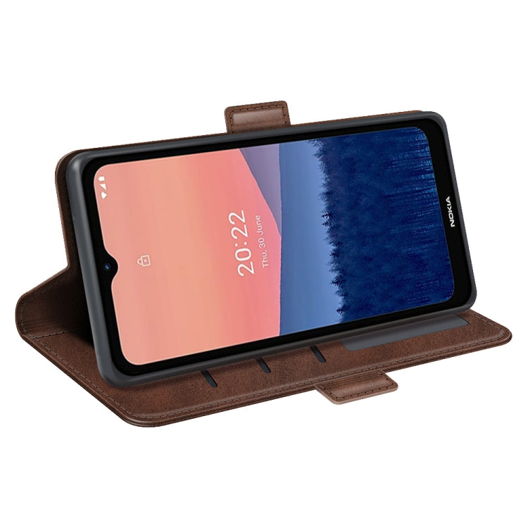 For Nokia C21 Dual-side Magnetic Buckle Leather Phone Case