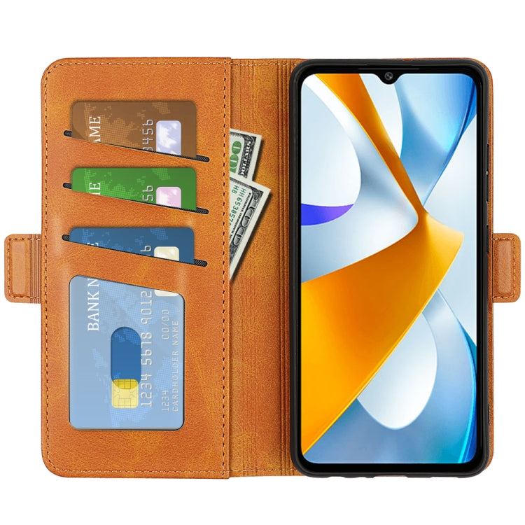 For Xiaomi Poco C40 Dual-side Magnetic Buckle Leather Phone Case