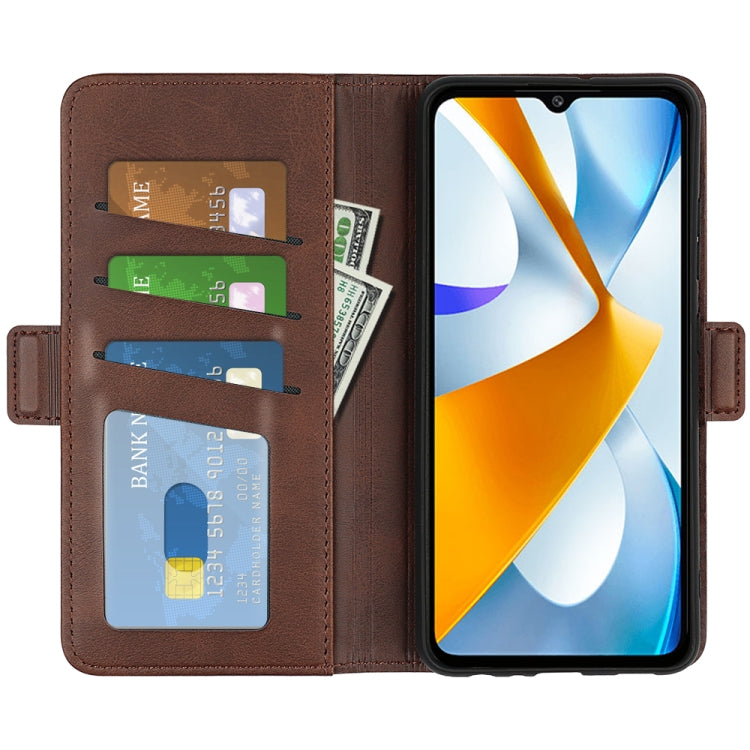 For Xiaomi Poco C40 Dual-side Magnetic Buckle Leather Phone Case