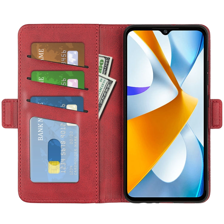 For Xiaomi Poco C40 Dual-side Magnetic Buckle Leather Phone Case