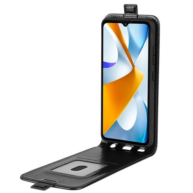 For Xiaomi Poco C40 R64 Texture Vertical Flip Leather Phone Case