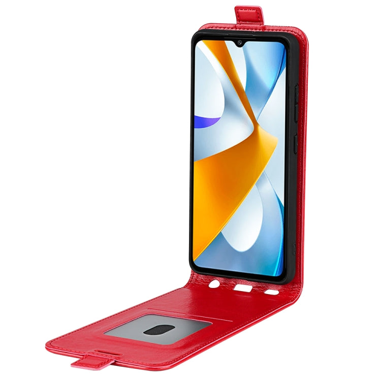 For Xiaomi Poco C40 R64 Texture Vertical Flip Leather Phone Case