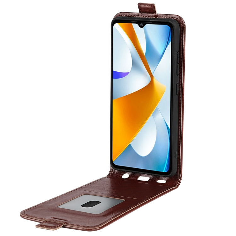 For Xiaomi Poco C40 R64 Texture Vertical Flip Leather Phone Case