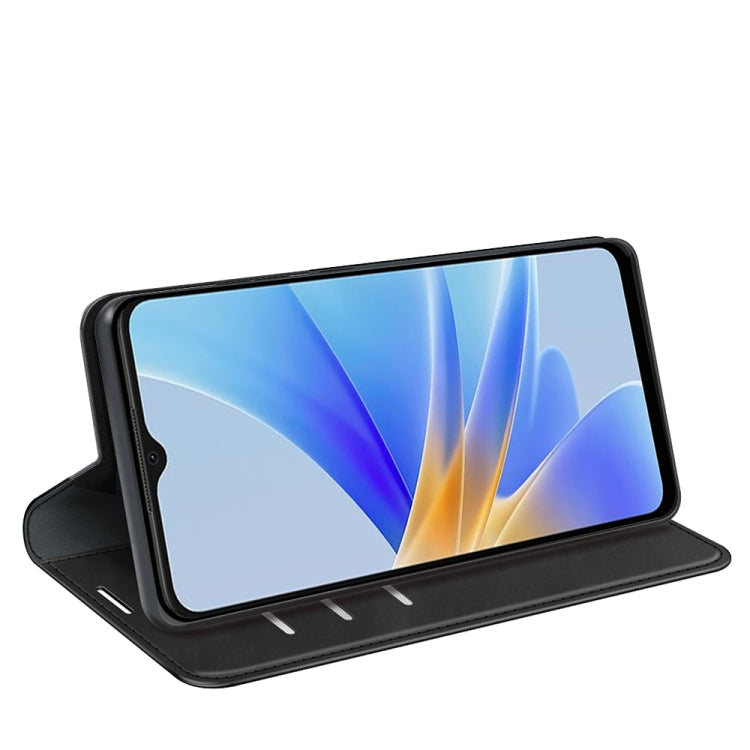 For OPPO A17 Retro-skin Magnetic Suction Leather Phone Case