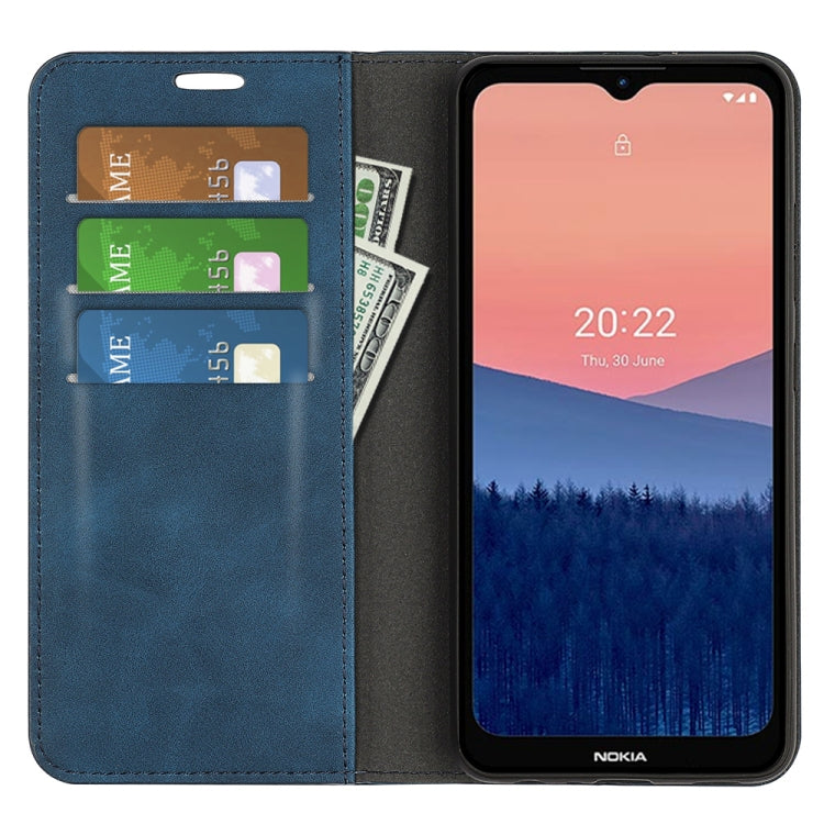 For Nokia C21 Retro-skin Magnetic Suction Leather Phone Case