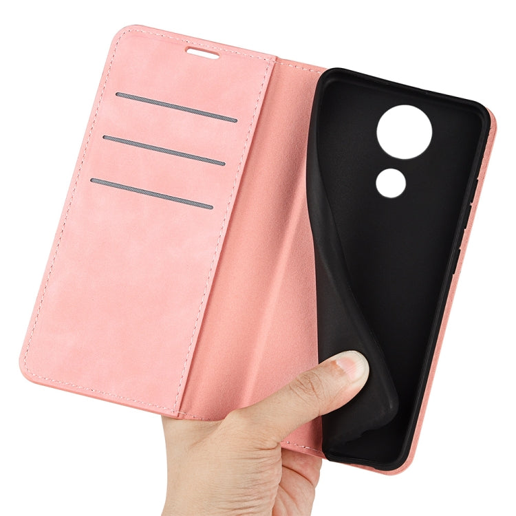 For Nokia C21 Retro-skin Magnetic Suction Leather Phone Case