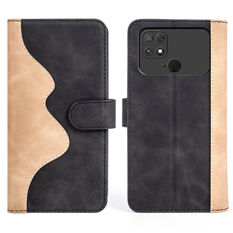 For Xiaomi Poco C40 Stitching Horizontal Flip Leather Phone Case