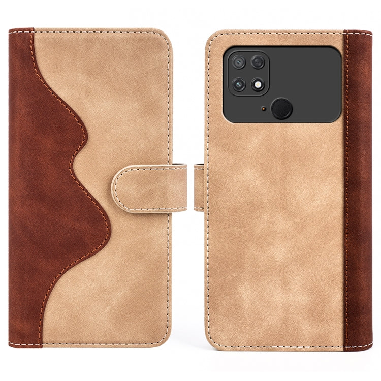 For Xiaomi Poco C40 Stitching Horizontal Flip Leather Phone Case