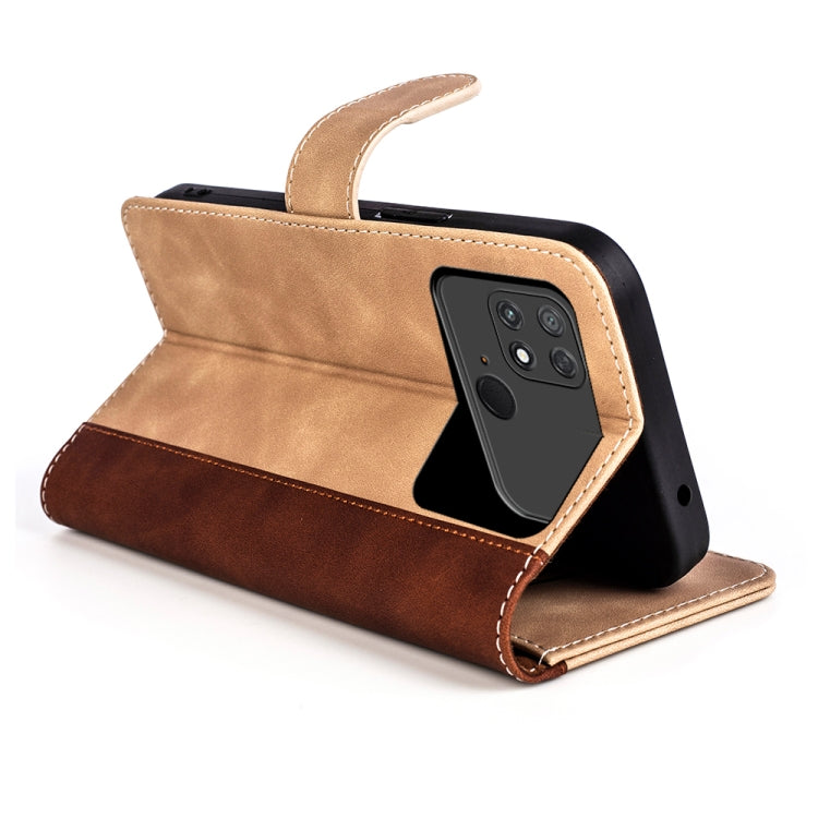 For Xiaomi Poco C40 Stitching Horizontal Flip Leather Phone Case