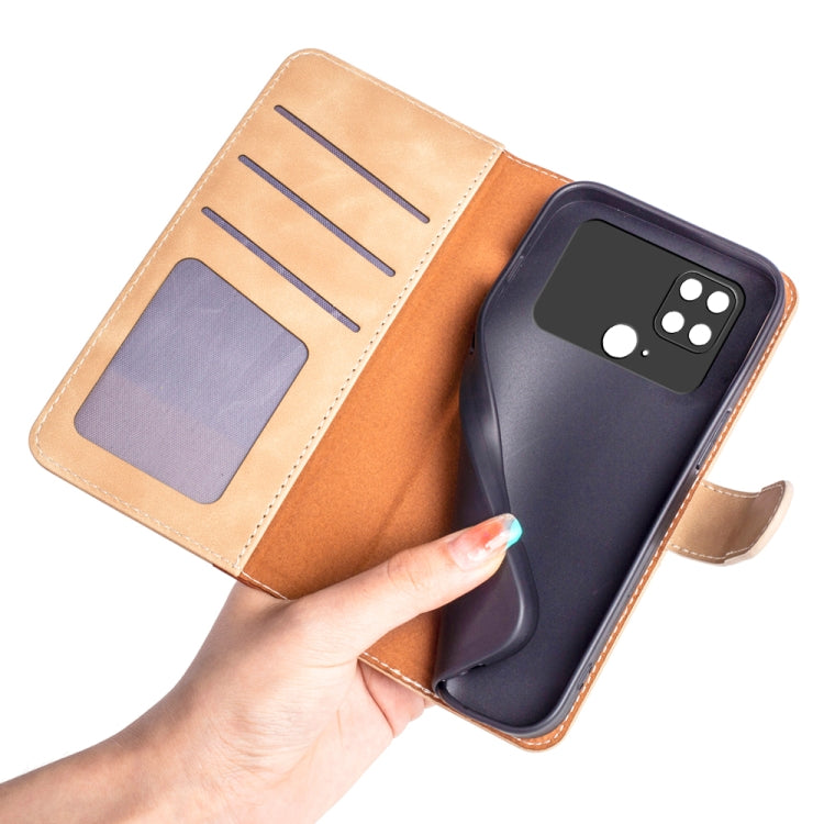 For Xiaomi Poco C40 Stitching Horizontal Flip Leather Phone Case