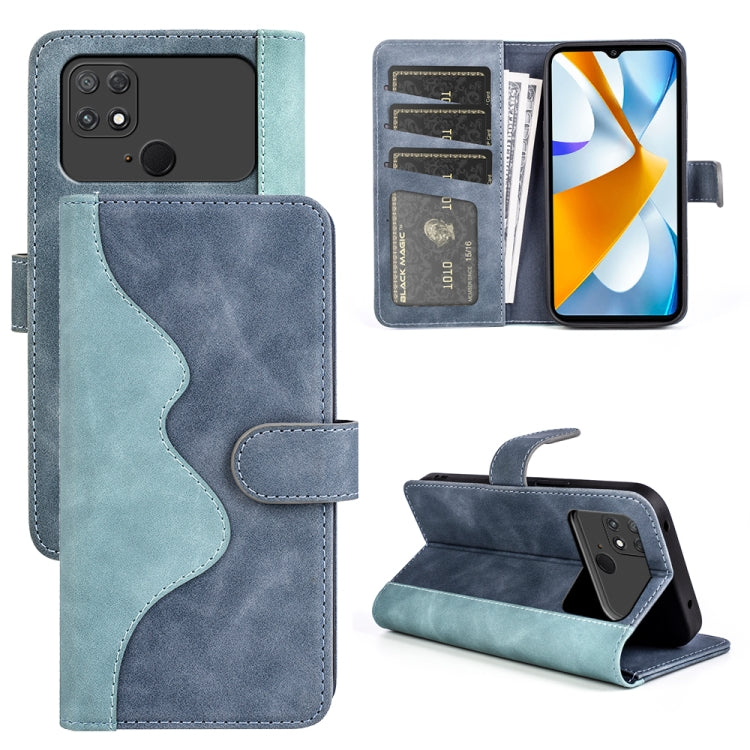 For Xiaomi Poco C40 Stitching Horizontal Flip Leather Phone Case