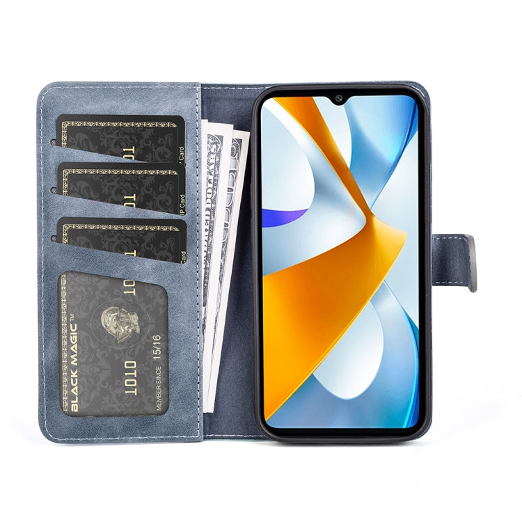 For Xiaomi Poco C40 Stitching Horizontal Flip Leather Phone Case