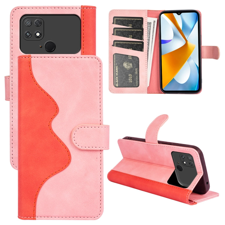 For Xiaomi Poco C40 Stitching Horizontal Flip Leather Phone Case