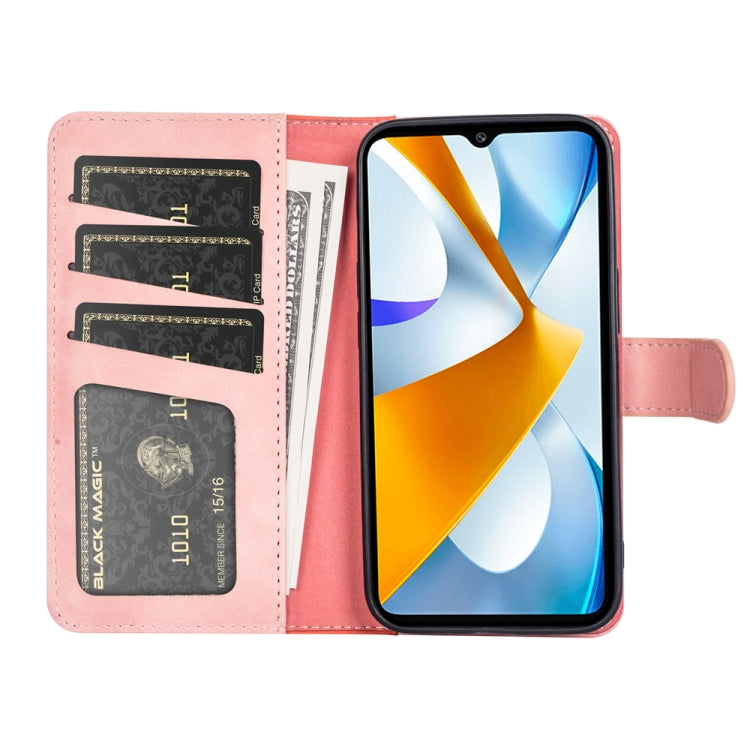 For Xiaomi Poco C40 Stitching Horizontal Flip Leather Phone Case