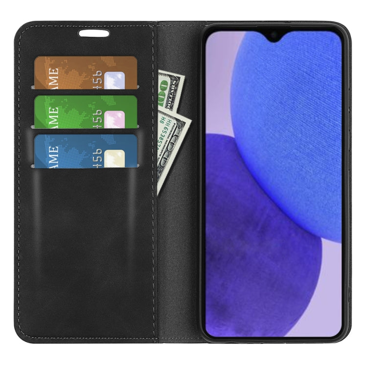 For Xiaomi Redmi A1+ Retro-skin Magnetic Suction Leather Phone Case