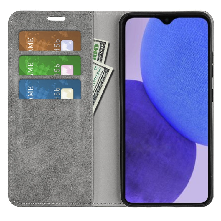 For Xiaomi Redmi A1+ Retro-skin Magnetic Suction Leather Phone Case