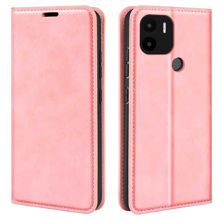 For Xiaomi Redmi A1+ Retro-skin Magnetic Suction Leather Phone Case