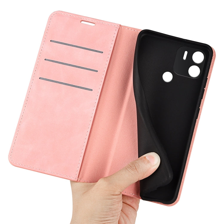 For Xiaomi Redmi A1+ Retro-skin Magnetic Suction Leather Phone Case