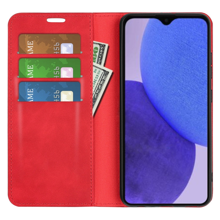 For Xiaomi Redmi A1+ Retro-skin Magnetic Suction Leather Phone Case