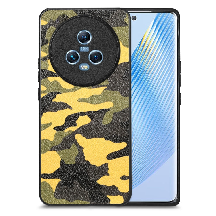 For Honor Magic5 Camouflage Leather Back Cover Phone Case