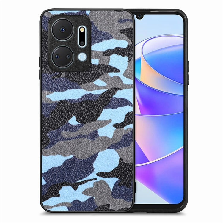 For Honor X7A Camouflage Leather Back Cover Phone Case