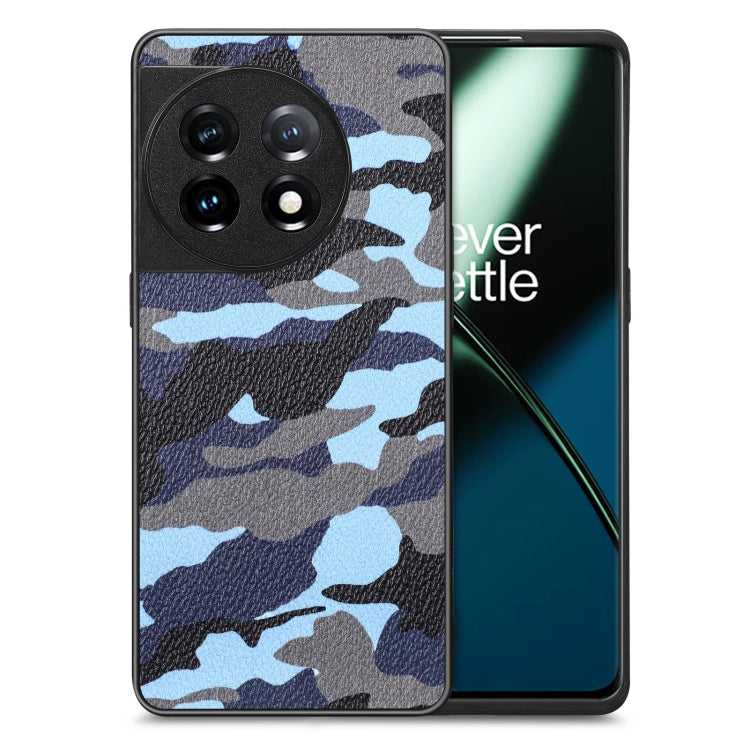For OnePlus 11 Camouflage Leather Back Cover Phone Case