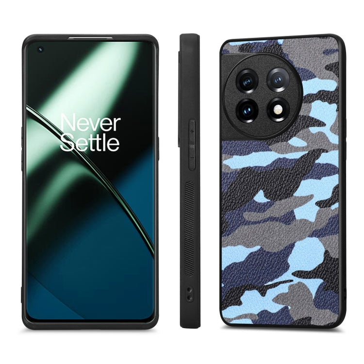 For OnePlus 11 Camouflage Leather Back Cover Phone Case