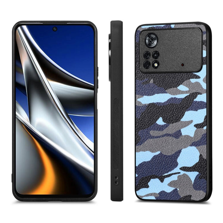 For Xiaomi Poco X4 Pro 5G Camouflage Leather Back Cover Phone Case