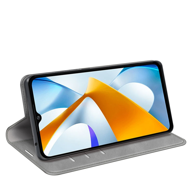 For Xiaomi Poco C40 Retro-skin Magnetic Suction Leather Phone Case