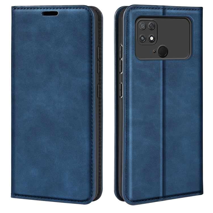 For Xiaomi Poco C40 Retro-skin Magnetic Suction Leather Phone Case