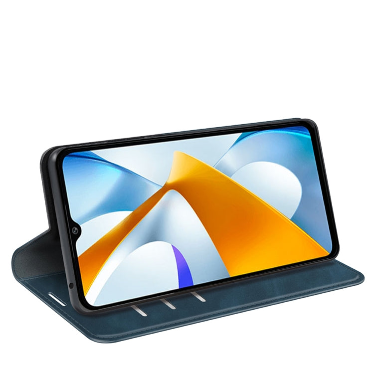 For Xiaomi Poco C40 Retro-skin Magnetic Suction Leather Phone Case