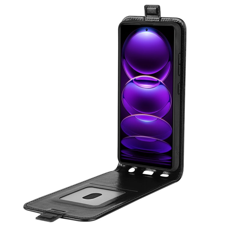 For Xiaomi Redmi Note 12 Pro+ Global R64 Texture Vertical Flip Leather Phone Case