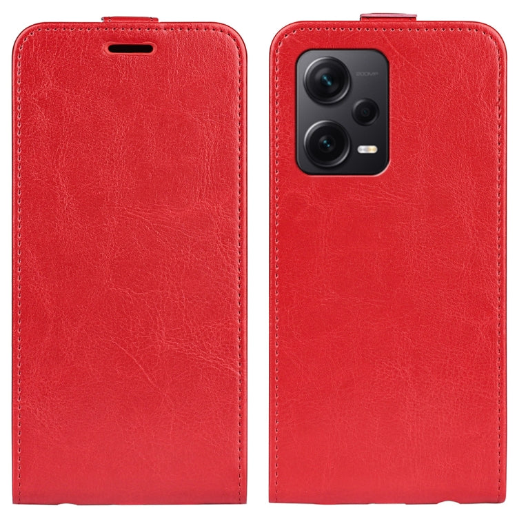 For Xiaomi Redmi Note 12 Pro+ Global R64 Texture Vertical Flip Leather Phone Case