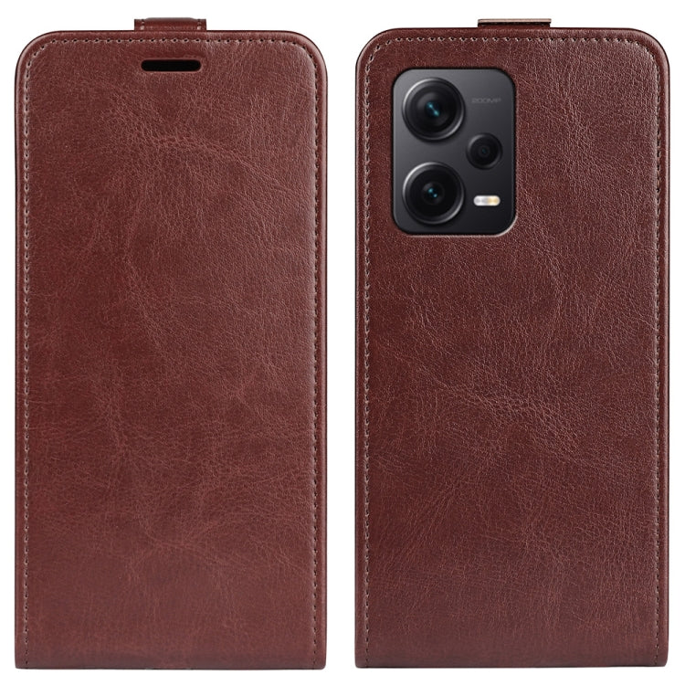 For Xiaomi Redmi Note 12 Pro+ Global R64 Texture Vertical Flip Leather Phone Case