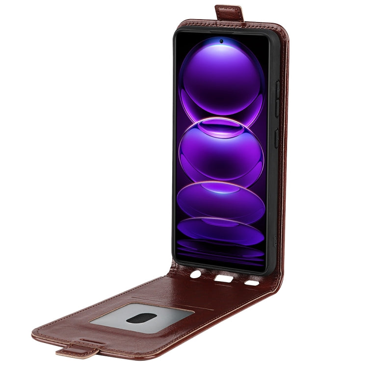 For Xiaomi Redmi Note 12 Pro+ Global R64 Texture Vertical Flip Leather Phone Case
