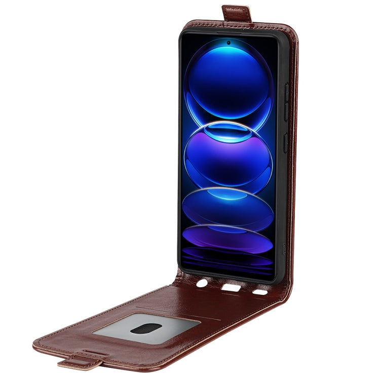 For Xiaomi Redmi Note 12 Pro 5G Global R64 Texture Vertical Flip Leather Phone Case