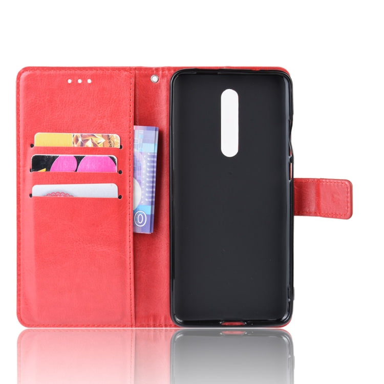 Retro Crazy Horse Texture Horizontal Flip Leather Case for Xiaomi Redmi K20 /K20 Pro , with Holder & Card Slots & Photo Frame(Red)