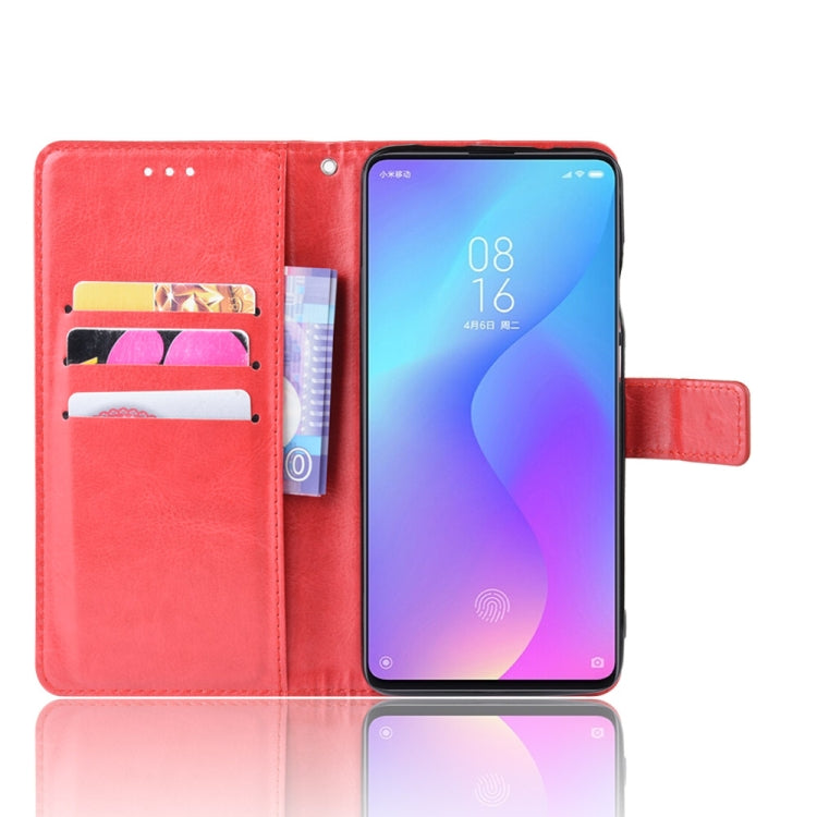 Retro Crazy Horse Texture Horizontal Flip Leather Case for Xiaomi Redmi K20 /K20 Pro , with Holder & Card Slots & Photo Frame(Red)