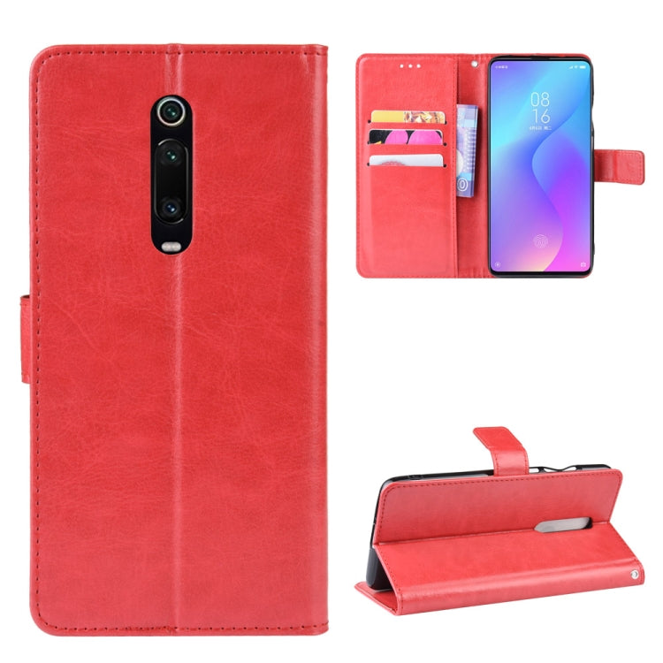 Retro Crazy Horse Texture Horizontal Flip Leather Case for Xiaomi Redmi K20 /K20 Pro , with Holder & Card Slots & Photo Frame(Red)