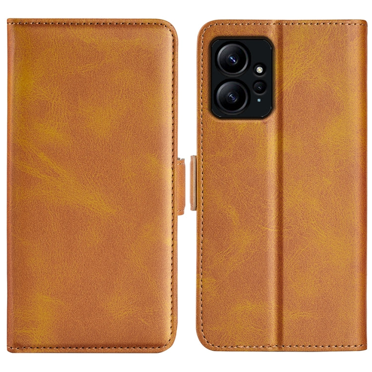 For Xiaomi Redmi Note 12 4G Global Dual-side Magnetic Buckle Horizontal Flip Leather Phone Case