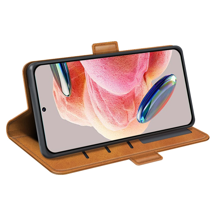 For Xiaomi Redmi Note 12 4G Global Dual-side Magnetic Buckle Horizontal Flip Leather Phone Case