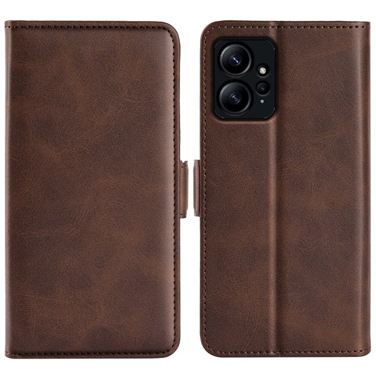 For Xiaomi Redmi Note 12 4G Global Dual-side Magnetic Buckle Horizontal Flip Leather Phone Case